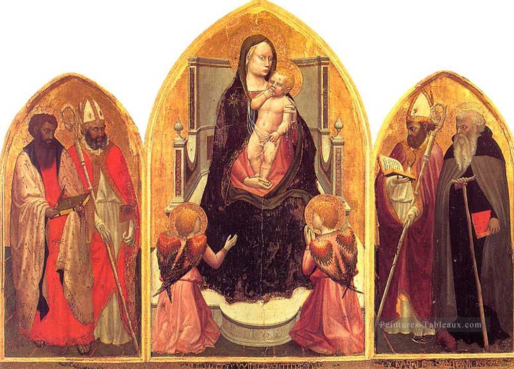 San Giovenale Triptych Christianisme Quattrocento Renaissance Masaccio Peintures à l'huile